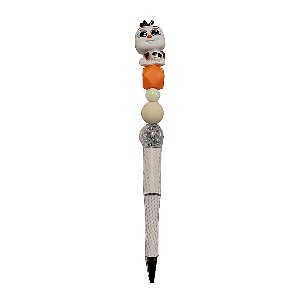 Olaf Frozen Disney Doorables Beaded Ballpoint Twist Pen White Topper